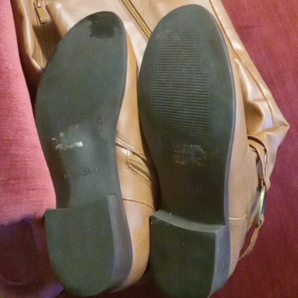 Brown Leather Knee-High Boots - Picture 4 of 5